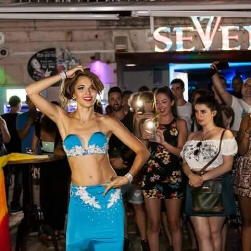 Belly Dance with fan veils