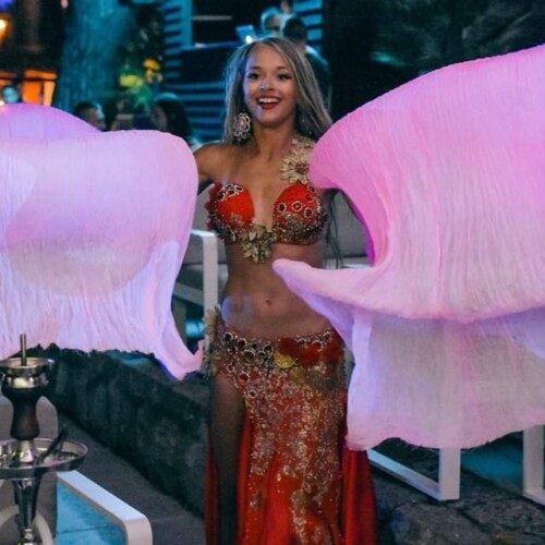 Belly Dance with fan veils