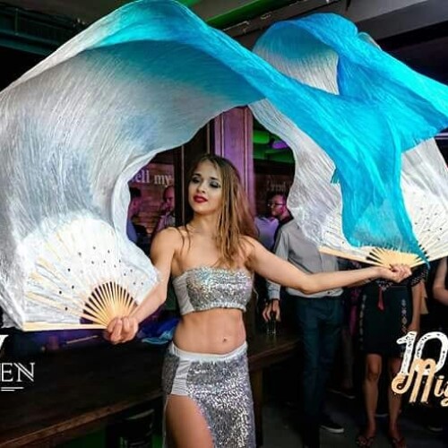 Belly Dance with fan veils