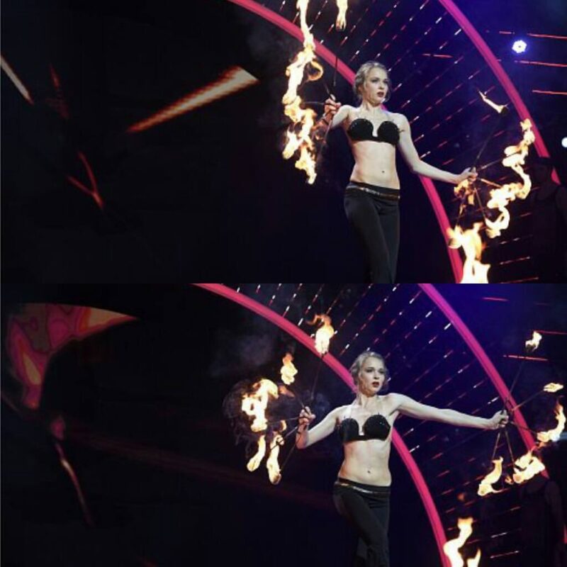 Supertalent fire fans