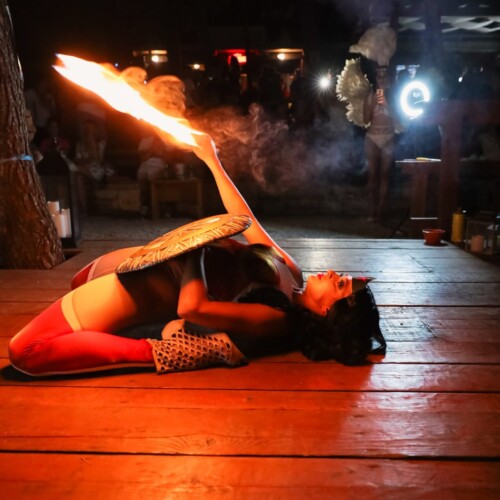 Wonder Woman with fire sword